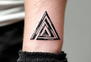 trippy geometric tattoo idea