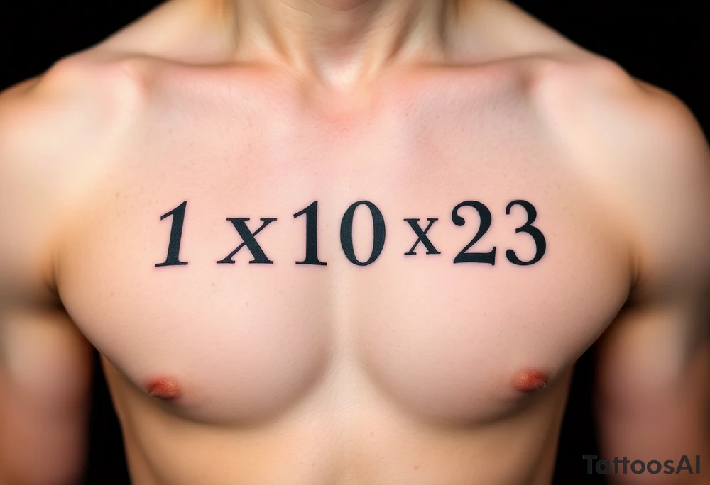 1x10^23 tattoo idea