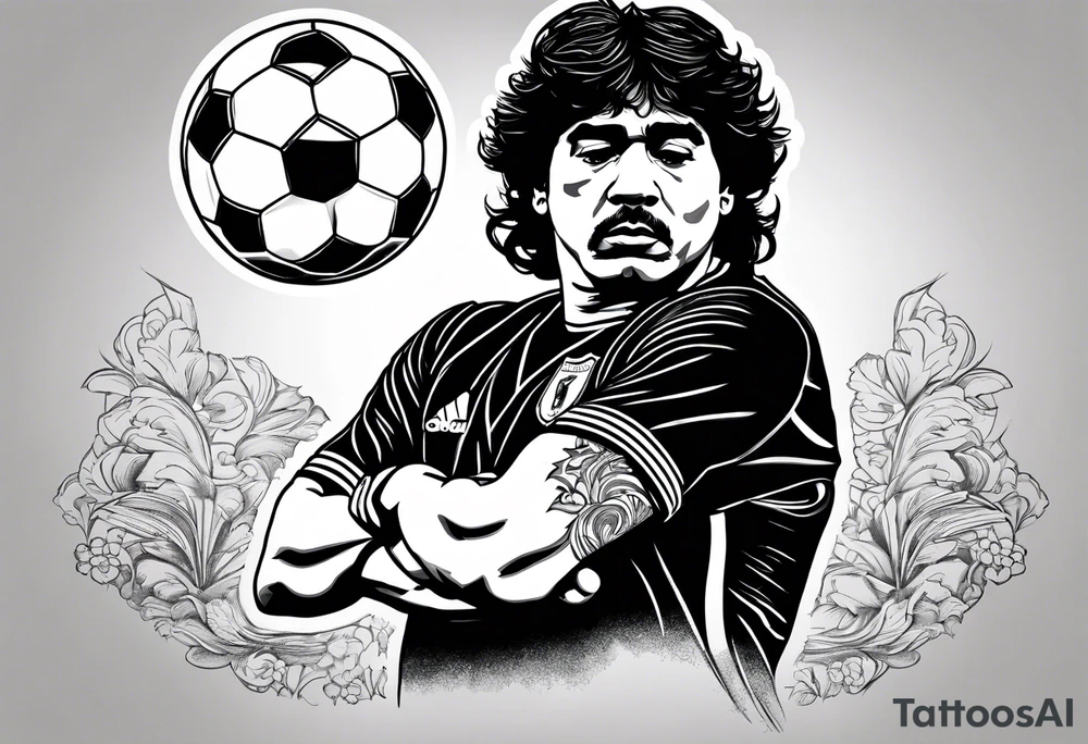 Maradona with a ball tattoo idea