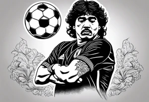 Maradona with a ball tattoo idea