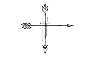 one  arrow  that look down tattoo idea