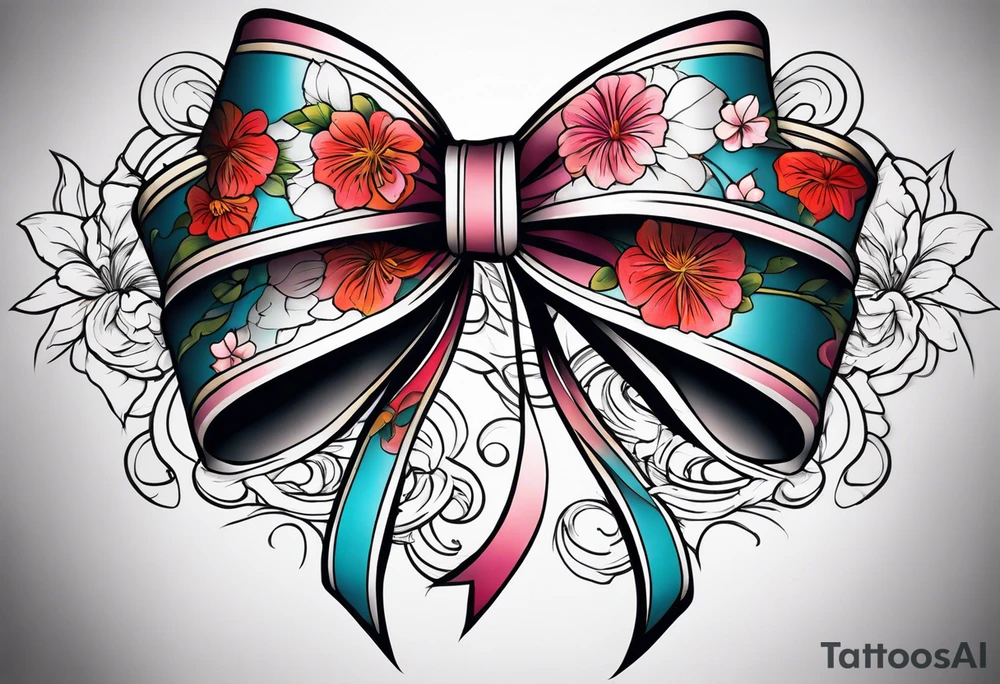 Sexy bows tattoo idea