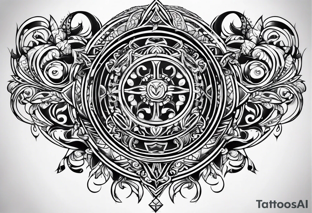 Tribal chest tattoo tattoo idea