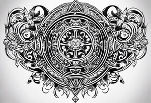 Tribal chest tattoo tattoo idea