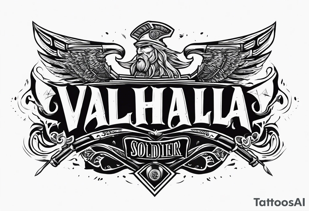 Valhalla soldier tattoo idea