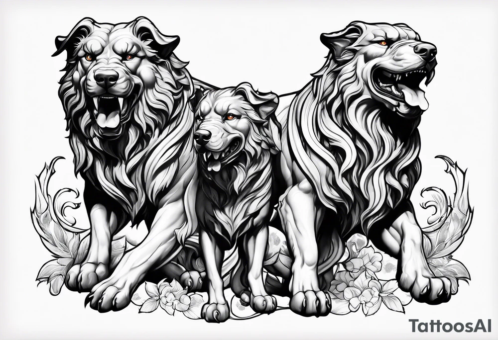 Cerberus greek tattoo idea