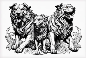 Cerberus greek tattoo idea