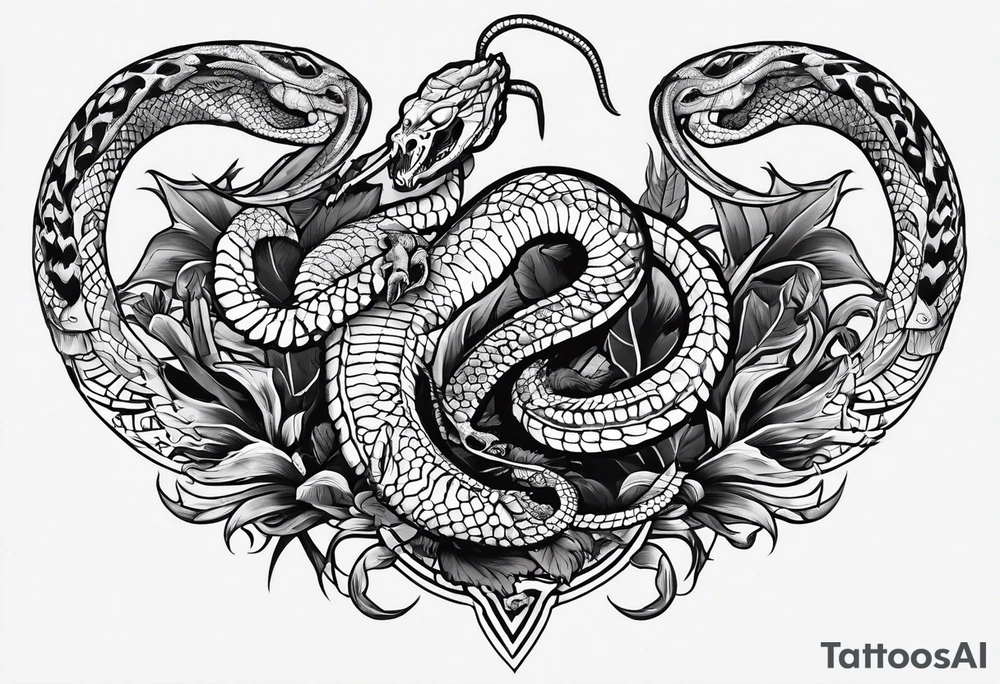 dead serpent, and dead scorpion. Killed by a cross tattoo idea