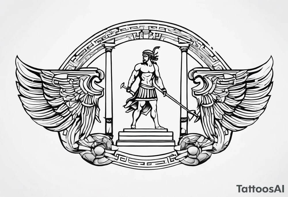 Ancient greek strength tattoo tattoo idea