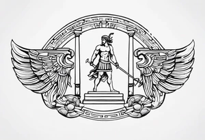 Ancient greek strength tattoo tattoo idea