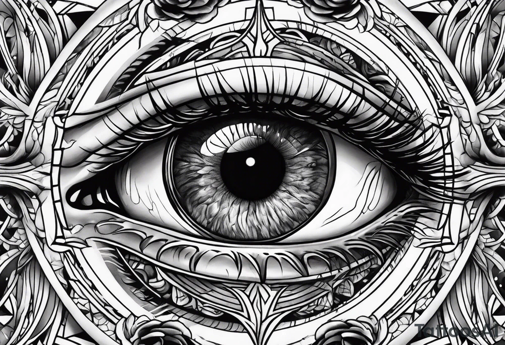 Eye ball up close with dead people in the rection tattoo idea Eye ball up close with dead people in the rection tattoo idea