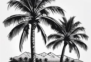 Palm tree tricep tattoo idea