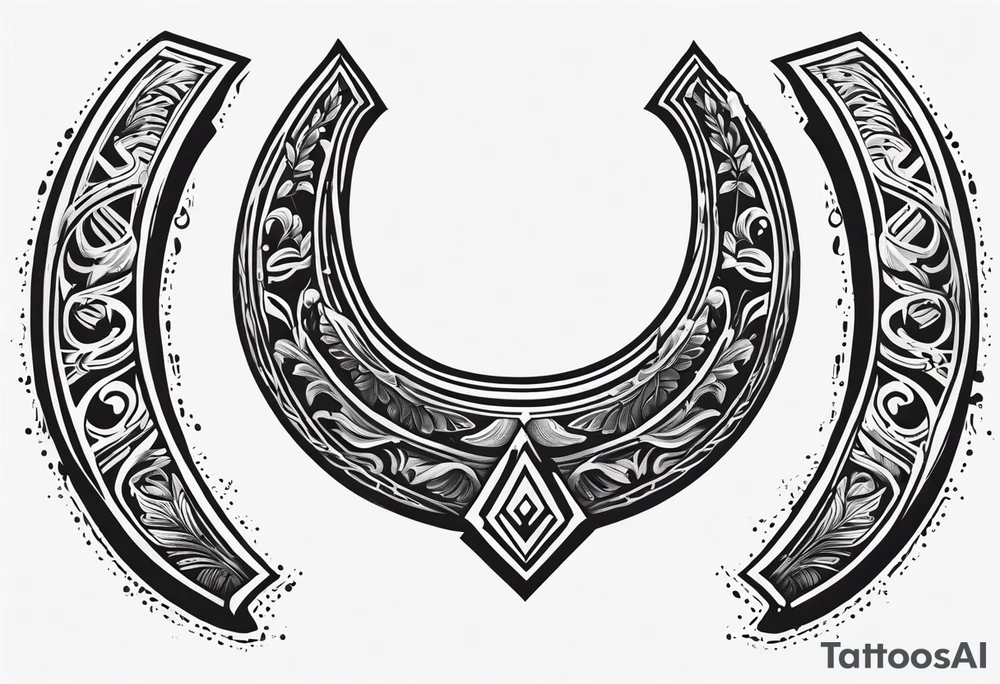 Horseshoe and mud tracks tattoo idea