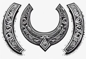 Horseshoe and mud tracks tattoo idea