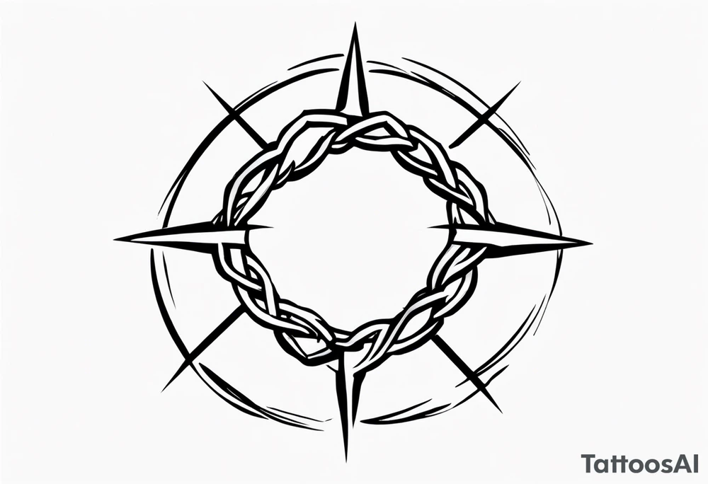 crown of thorns tattoo idea