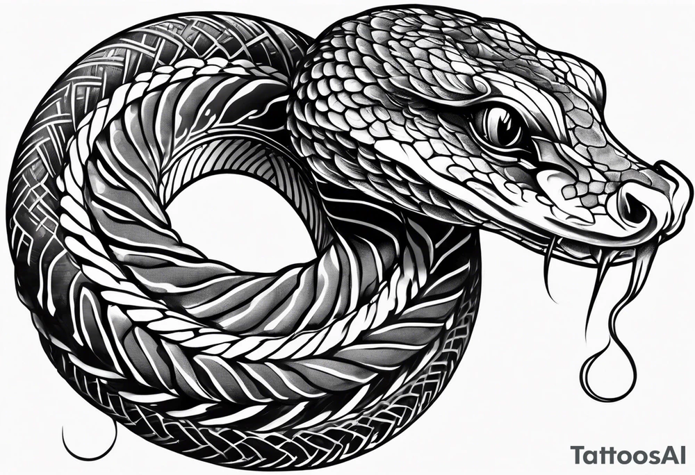 snake eating its own tail tattoo idea