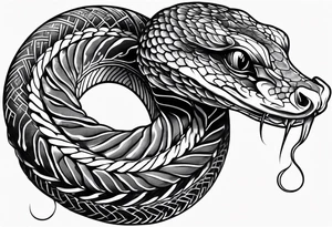 snake eating its own tail tattoo idea