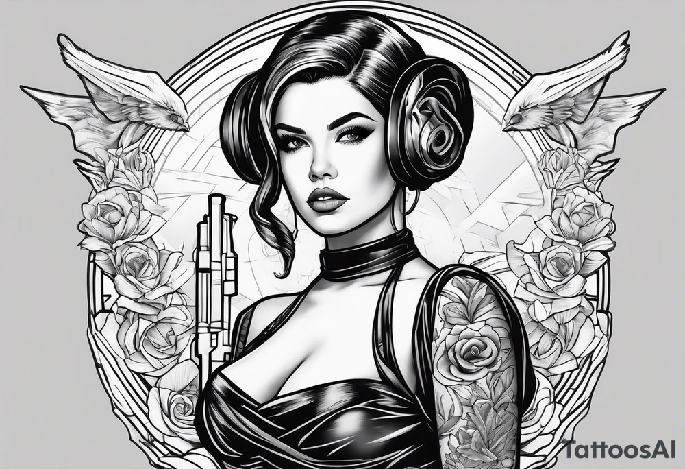 Star wars pinup girl tattoo idea