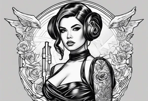 Star wars pinup girl tattoo idea