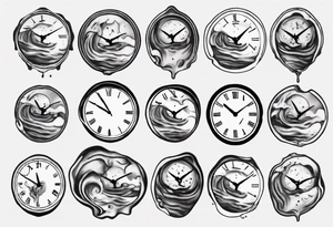 Melting clock. tattoo idea