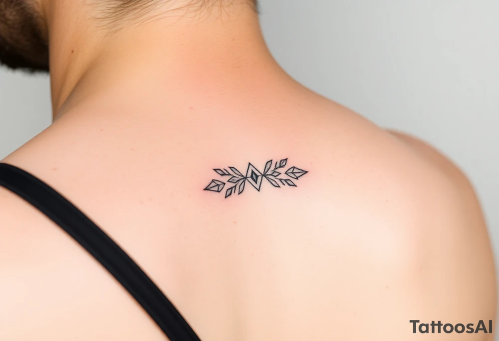 Simple minimalist feminine tattoo small line art on arm tattoo idea