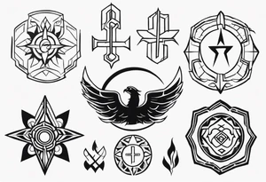Combination of symbols of resilience and strength tattoo idea