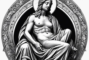 Pieta statue. tattoo idea