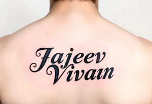 Merge Rajeev and Vivaan names together tattoo idea