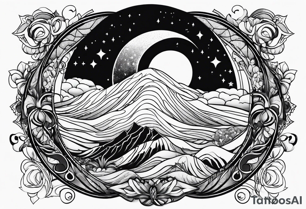 sacred moon tattoo idea