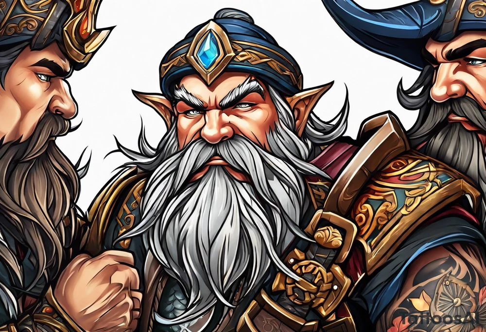 fighting dwarf tattoo idea