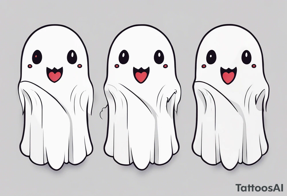 Cute ghost tattoo design tattoo idea