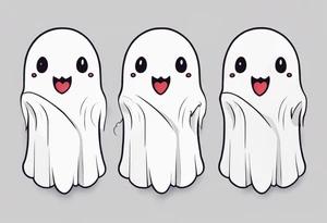 Cute ghost tattoo design tattoo idea