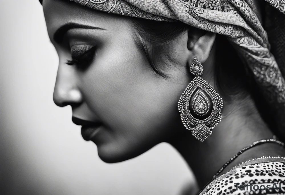 indian woman tattoo idea