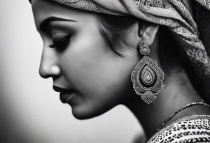 indian woman tattoo idea