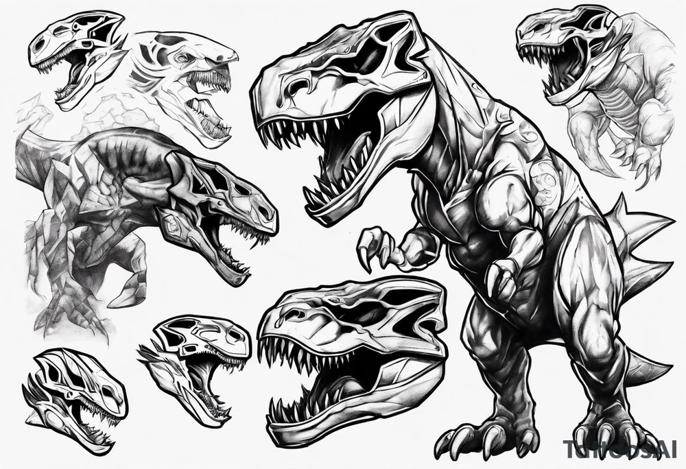 mighty morphin power rangers tyrannosaurus 
Christopher tattoo idea