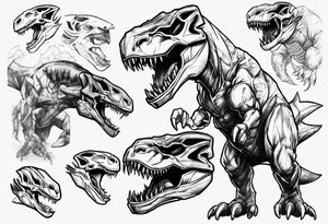 mighty morphin power rangers tyrannosaurus 
Christopher tattoo idea