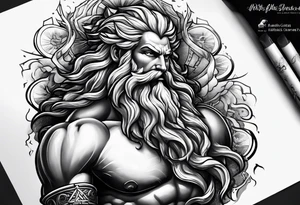 Zeus dominance Lightning strike tattoo idea