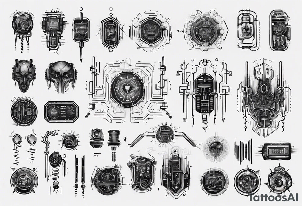 Cyberpunk Circuit tattoo idea