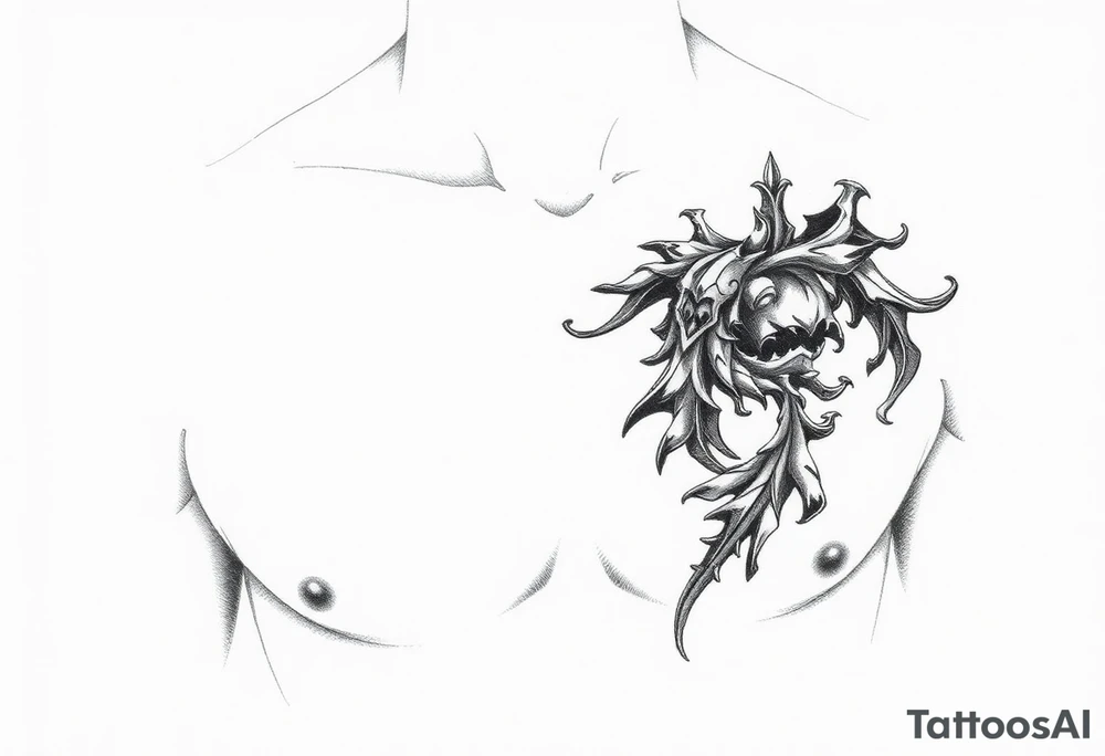 ナガ right chest tattoo idea