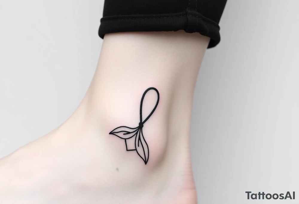 Mermaid tail with crutches tattoo idea