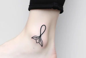 Mermaid tail with crutches tattoo idea