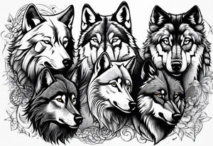 pack of Wolves tattoo idea