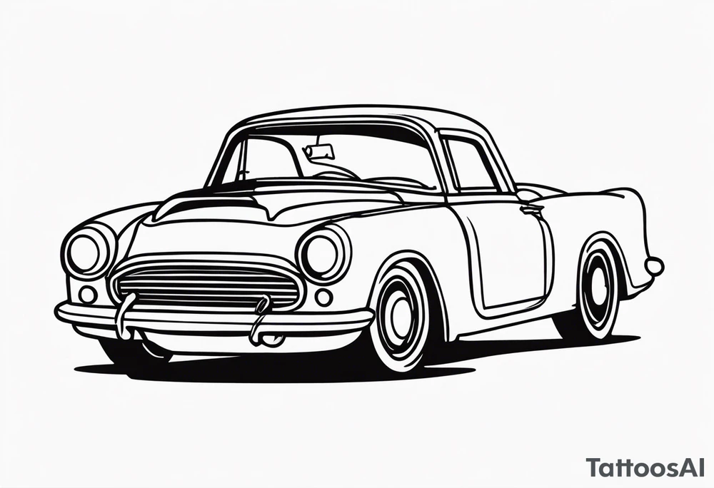 Classic Car Silhouette tattoo idea