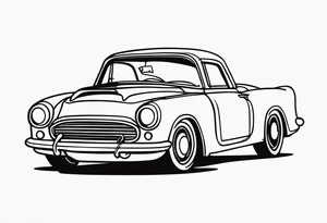 Classic Car Silhouette tattoo idea