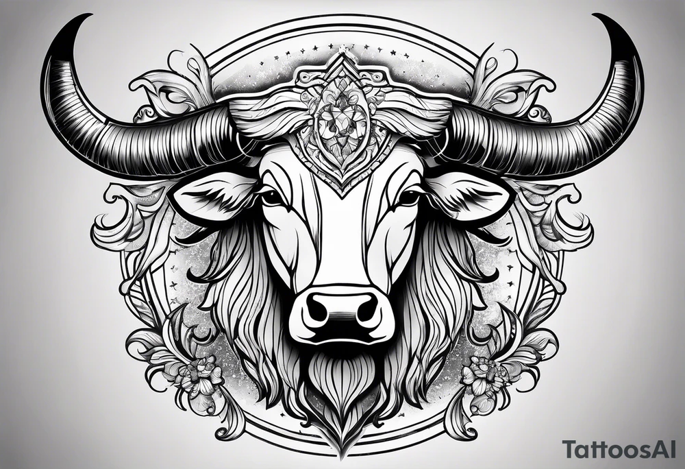 Taurus symbol, Aquarius symbol, Libra symbol, combination, family tattoo idea