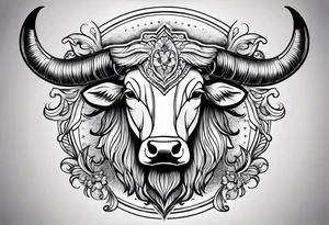 Taurus symbol, Aquarius symbol, Libra symbol, combination, family tattoo idea