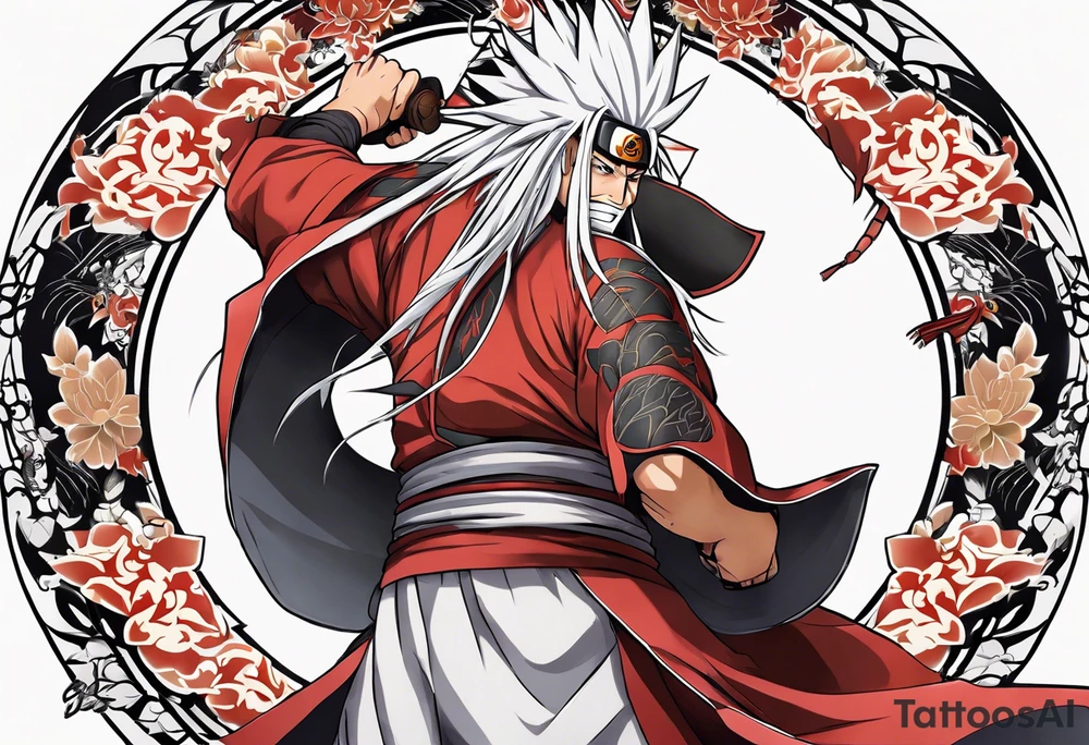 Sage mode jiraiya from the anime naruto tattoo idea