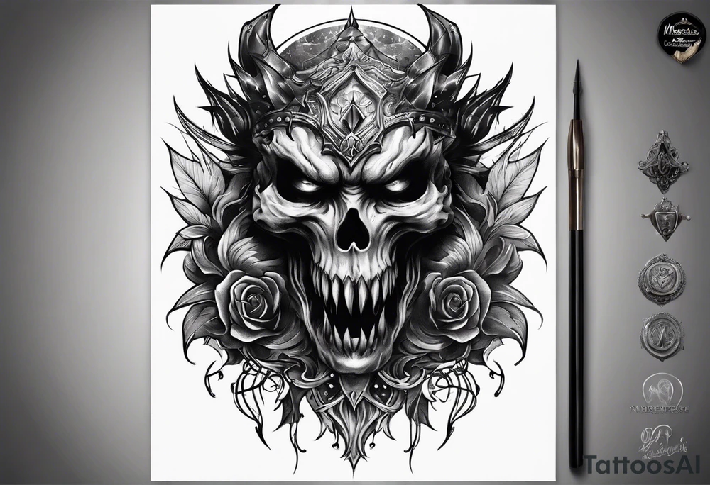 scary nemesis tattoo idea