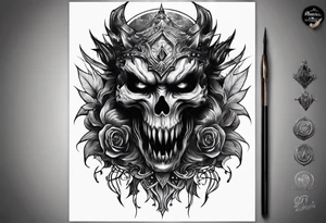 scary nemesis tattoo idea