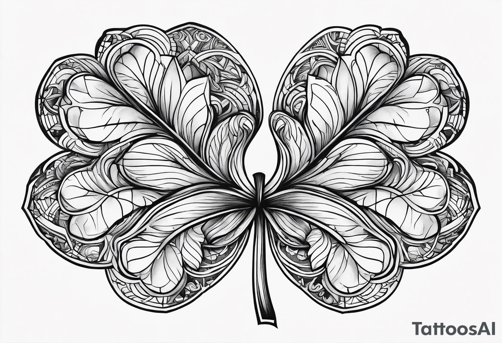four-leaf clover tattoo idea